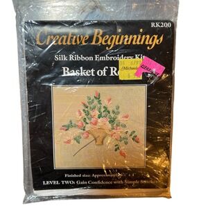 Creative Beginnings Silk Ribbon Embroidery Kit Basket of Roses – Mary Jo Hiney
